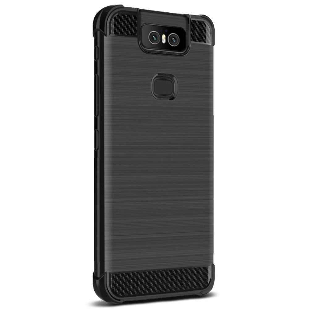 Asus Zenfone 6 (ZS630KL) IMAK Carbon Fiber Plastic Case Black