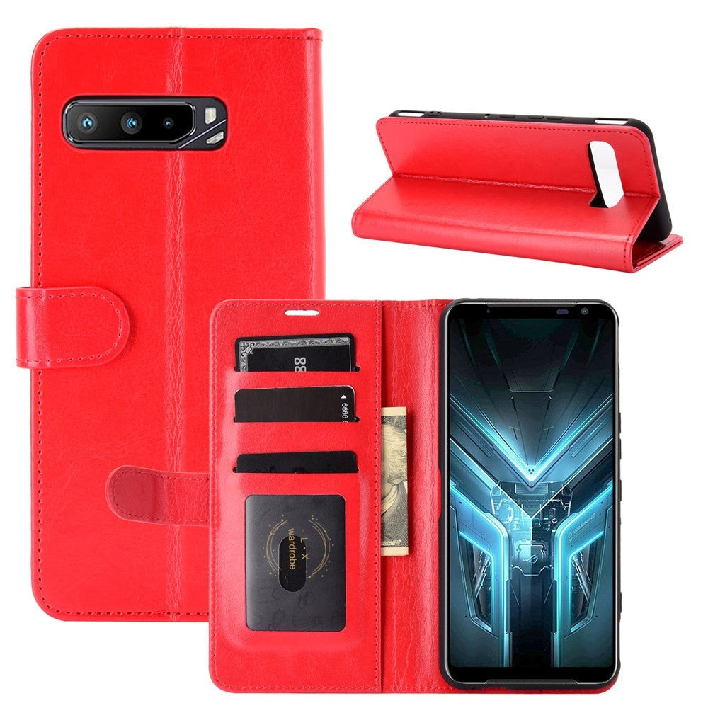 Asus ROG Phone 3 (ZS661KS) Neutral Leather Wallet Case Red