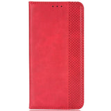 Asus ROG Phone 5 Leather Wallet Case and Magnetic Lock - Red