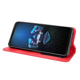 Asus ROG Phone 5 Leather Wallet Case and Magnetic Lock - Red