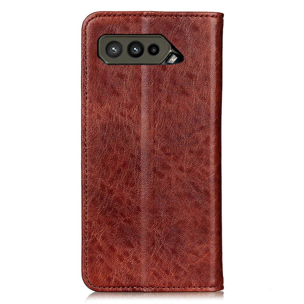 Asus ROG Phone 5 Leather Wallet Case - Brown