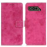 Asus ROG Phone 5 Vintage Leather Wallet Case - Pink