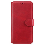 Oppo Reno6 Pro Leather Wallet Case & Magnetic Lock - Red