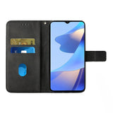 Oppo A16 / A16s / A54s Leather Flip Case w. Wallet & Stand Function - Black