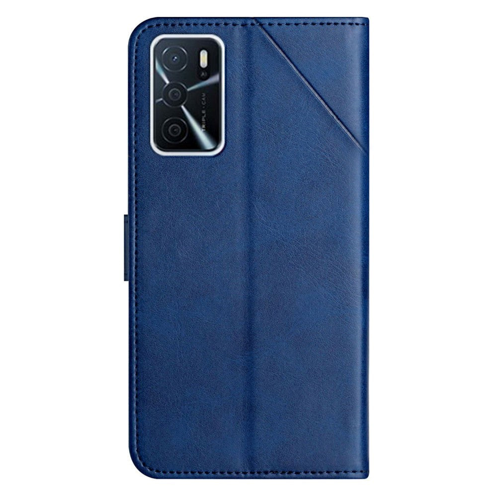 Oppo A16 / A16s / A54s Leather Flip Case w. Wallet & Stand Function - Blue