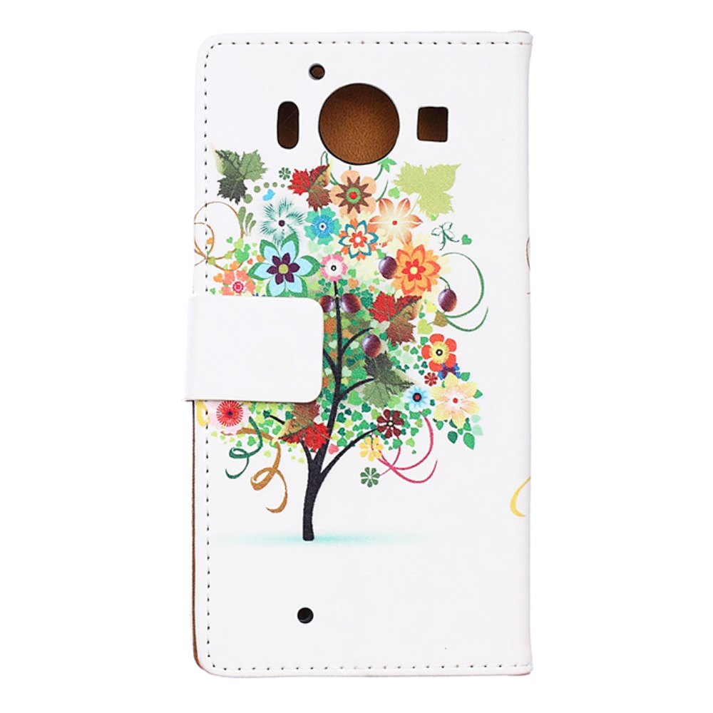 Microsoft Lumia 950 Green Flower Tree Wallet Case