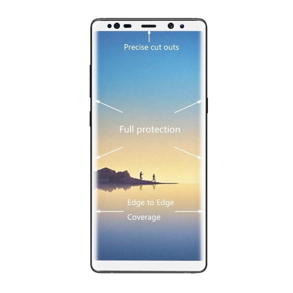 Samsung Galaxy Note 8 HAT PRINCE Tempered Glass Screen Protector (full-size with curves) - White