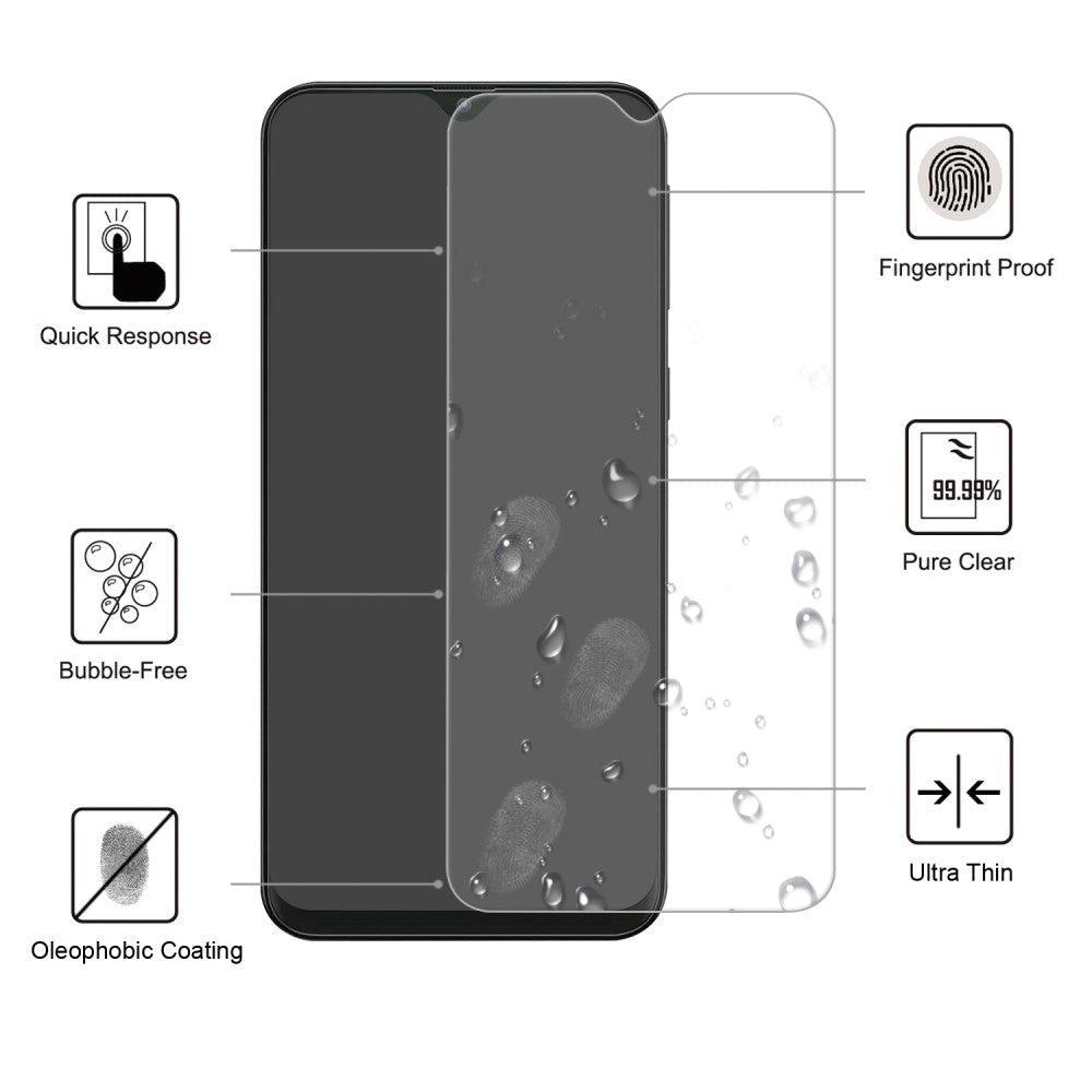 Samsung Galaxy A10 Protective Glass - Case Friendly - Screen Protector - Transparent