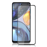 Motorola Moto G22 Full Fit Tempered Screen Protector Glass - Transparent / Black