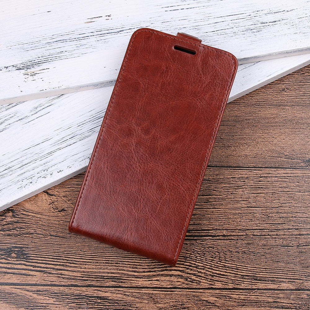 OnePlus 5T PU Leather Vertical Flip Case - Brown