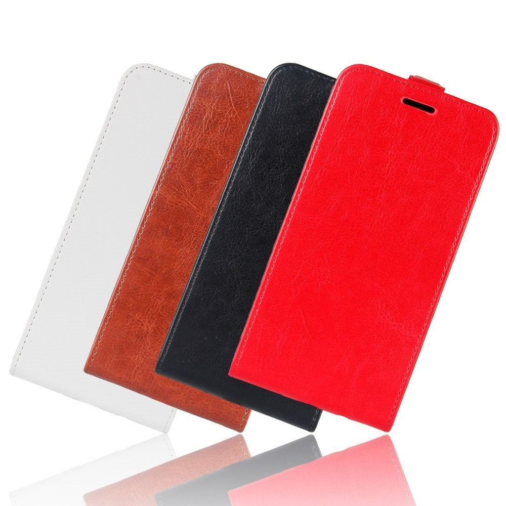 OnePlus 5T PU Leather Vertical Flip Case - Brown