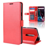 OnePlus 7 Pro Neutral Leather Wallet Case - Red