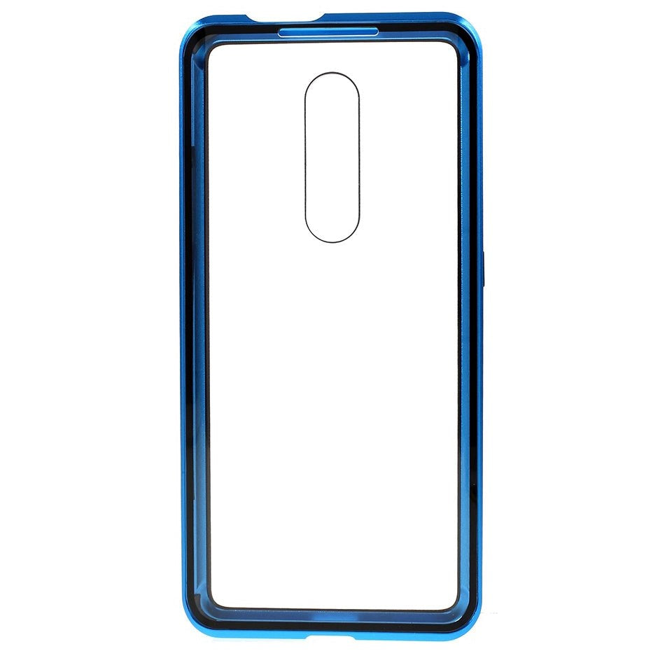 OnePlus 7 Pro Magnetic Metal Case w. Glass Front & Back - Blue