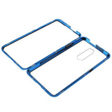 OnePlus 7 Pro Magnetic Metal Case w. Glass Front & Back - Blue