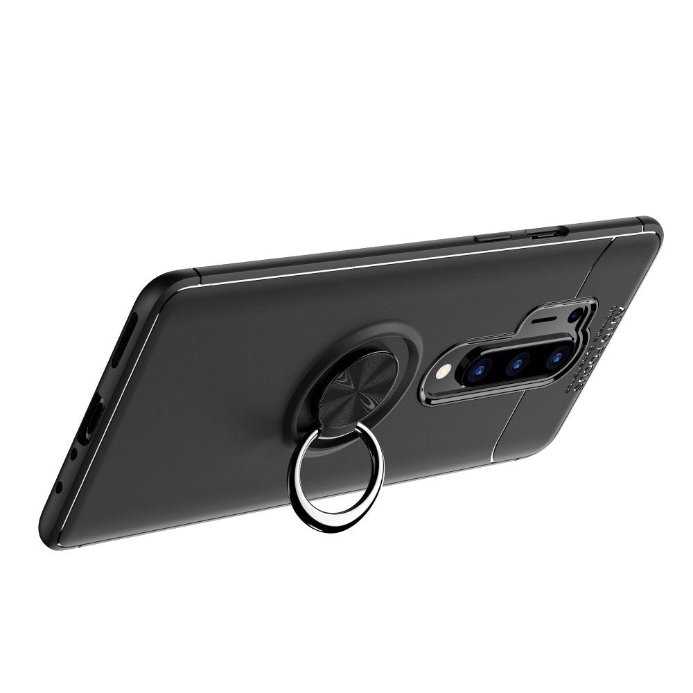 OnePlus 8 Pro Case w. Magnetic Kickstand Black w. Black Ring