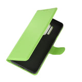 OnePlus 8 Pro Litchi Leather Flip Case w. Wallet - Green