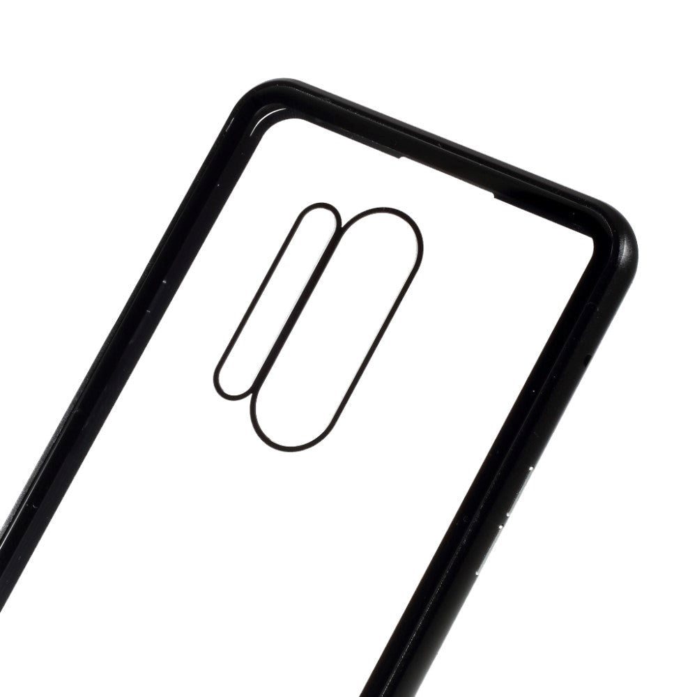 OnePlus 8 Pro 360⁰ Magnetic Metal Case w. Glass Back & Front - Black