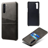 OnePlus North Leather Coated Plastic Case w. Card Holder - Black