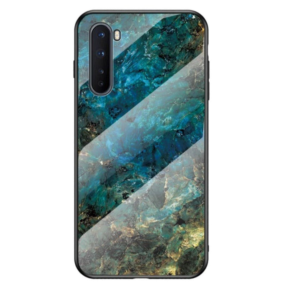 OnePlus North Flexible Hybrid Plastic Marble Case - Emerald