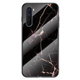 OnePlus North Flexible Hybrid Plastic Marble Case - Black / Gold