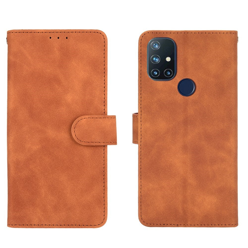 EIDERWOOD OnePlus Nord N10 Faux Leather Flip Case with Cardholder & Stand Function - Brown