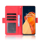 OnePlus 9 Pro Leather Case w. External Card Holder - Red