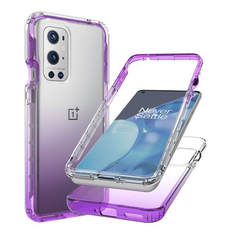 OnePlus 9 Pro Hybrid Plastic Case - Transparent / Purple