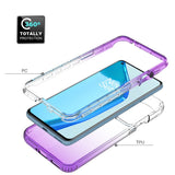 OnePlus 9 Hybrid Plastic Case - Transparent / Purple