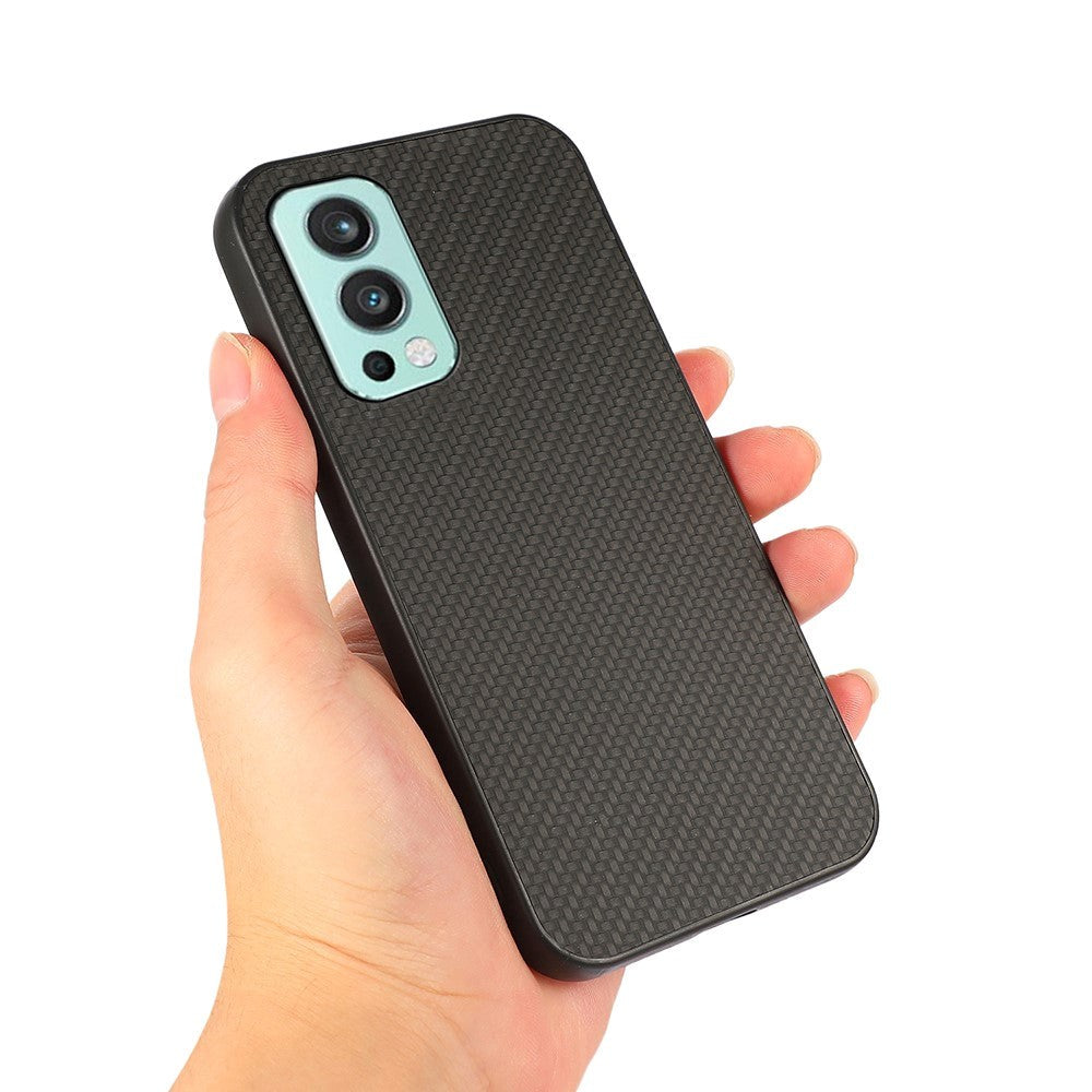 OnePlus North 2 (5G) Carbon Fiber Leather Case - Black