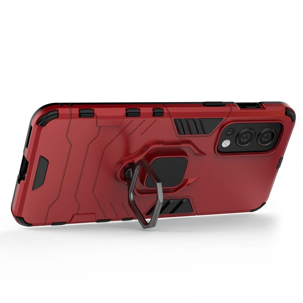 OnePlus North 2 (5G) Tough Case w. Magnetic Kickstand - Red