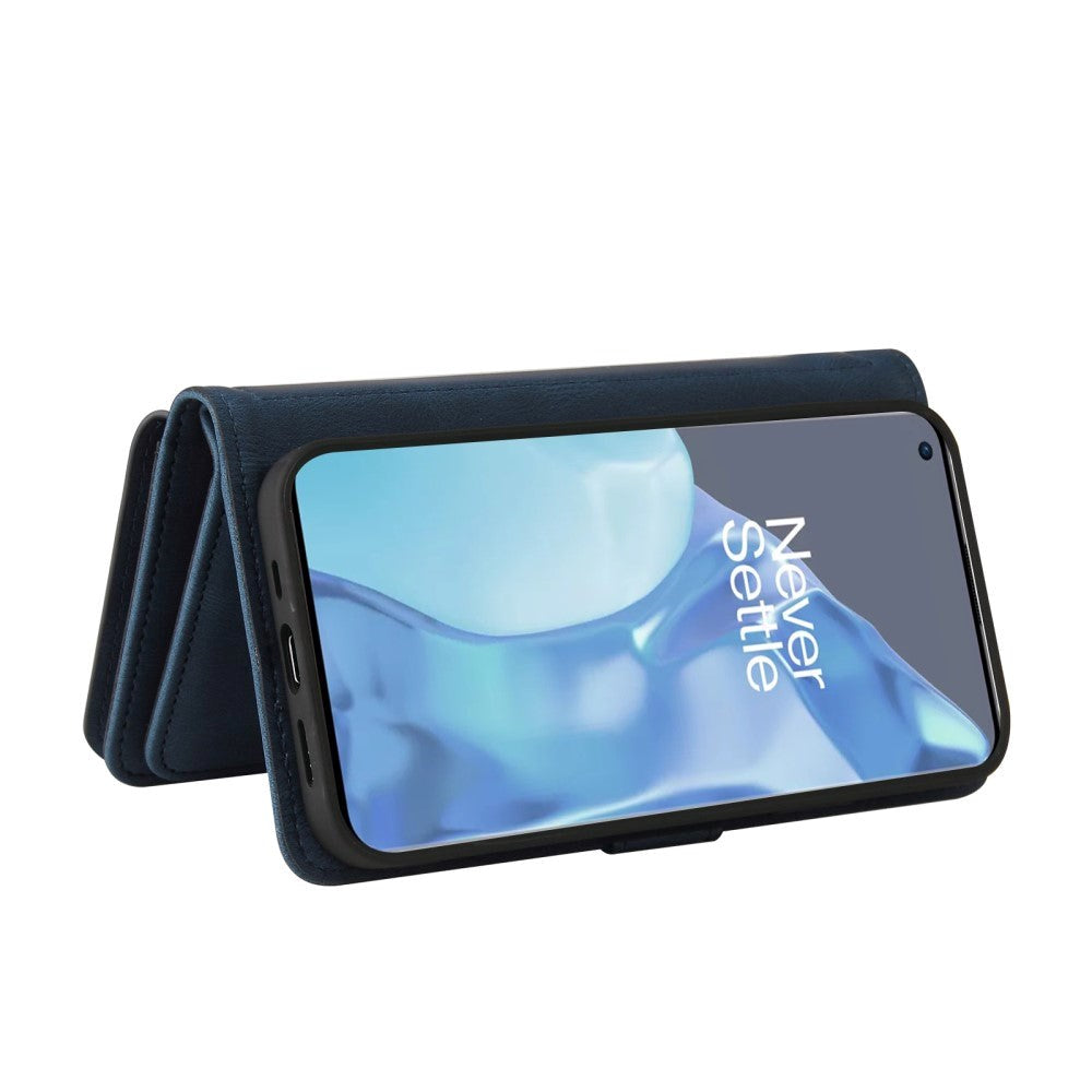 OnePlus 9 Pro Leather Flip Case w. Strap, Wallet & 15 Card Holders - Blue