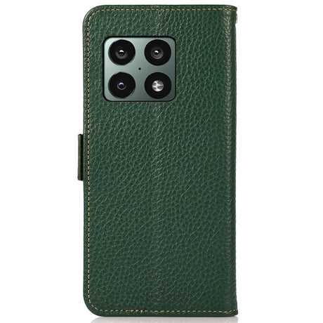 OnePlus 10 Pro KHAZNEH Leather Flip Case - Green