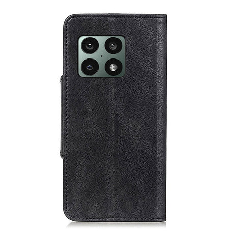 OnePlus 10 Pro Vintage Leather Wallet Case - Black