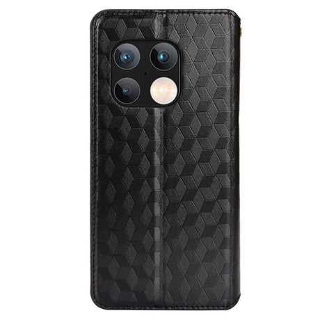 OnePlus 10 Pro Leather Wallet Case - Rhombus - Black