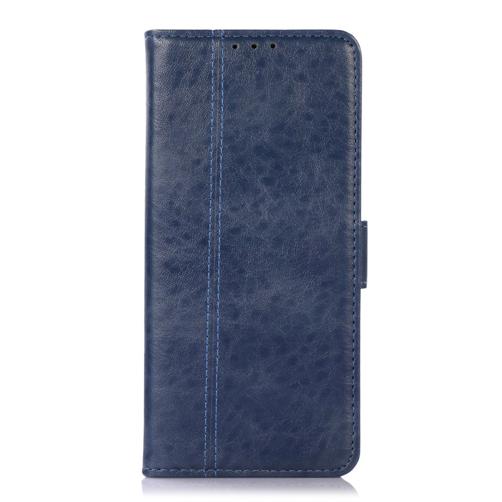 OnePlus Nord 2 (5G) Sleek Leather Flip Case w. Card Holder & Stand - Blue