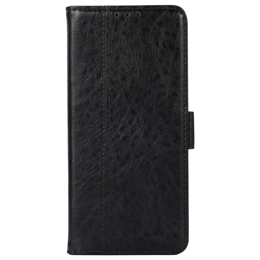 OnePlus Nord CE (5G) Sleek Leather Flip Case w. Card Holder & Stand Function - Black