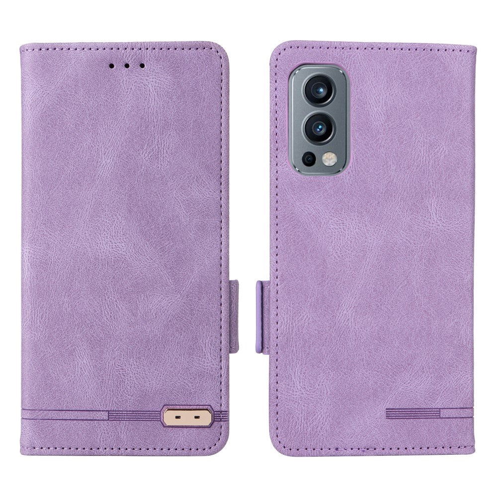 OnePlus Nord 2 (5G) Flip Case w. Stand Function & Purple - Purple