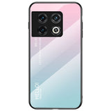 OnePlus 10 Pro Case w. Glass Back - Hello - Blue / Pink