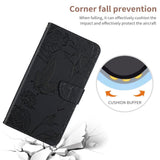 OnePlus Nord 2 (5G) Wallet Case w. Strap - Butterfly Engraving - Black