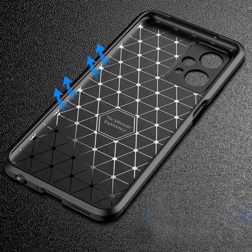 OnePlus Nord CE 2 Lite (5G) Carbon Fiber Flexible Plastic Back Case - Black