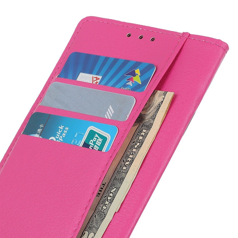 OnePlus Nord CE 2 Lite (5G) PU Litchi Leather Flip Case with Wallet & Stand Function - Pink