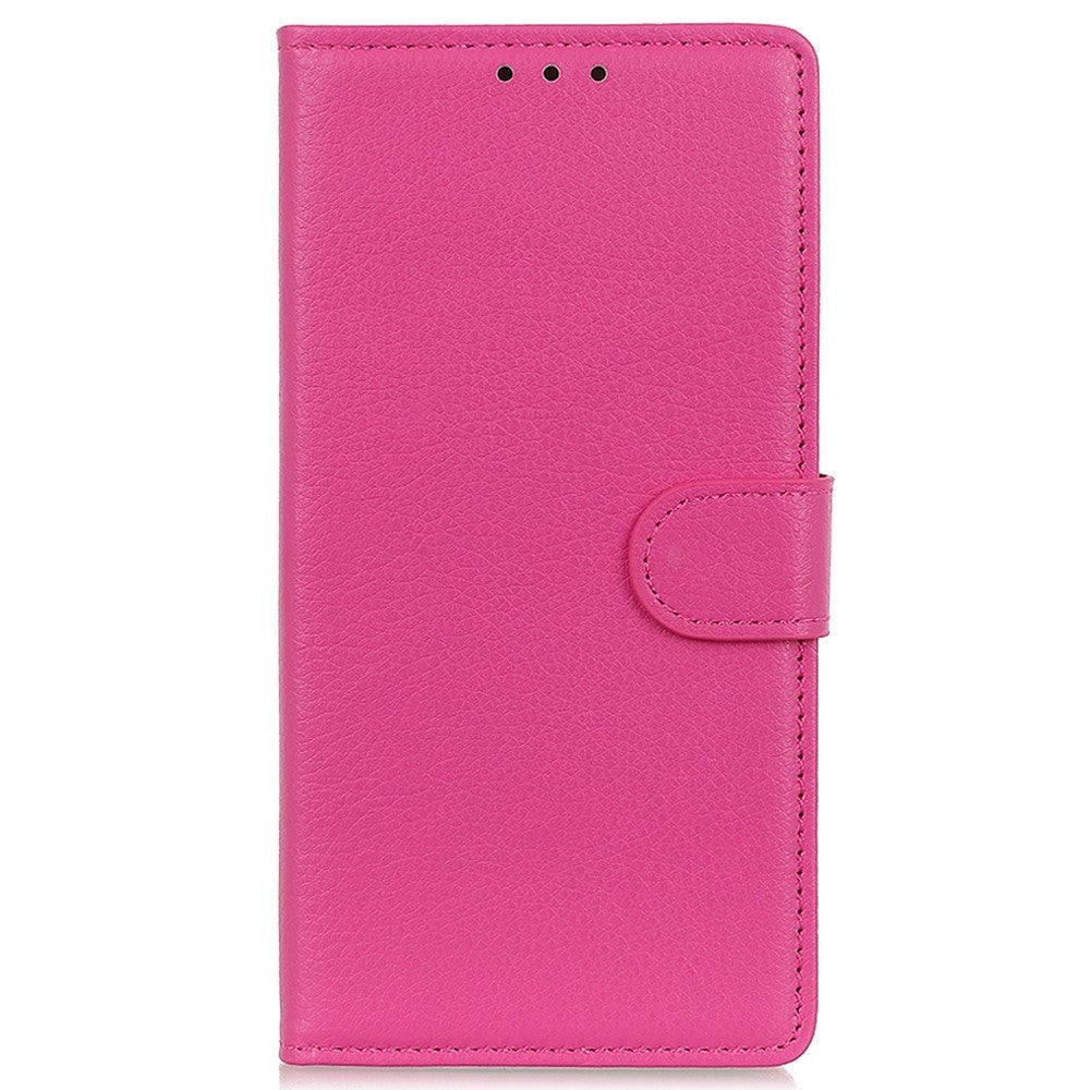 OnePlus Nord CE 2 Lite (5G) PU Litchi Leather Flip Case with Wallet & Stand Function - Pink