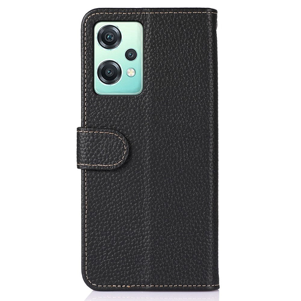 OnePlus Nord CE 2 Lite (5G) KHAZNEH Genuine Leather Flip Case - Black