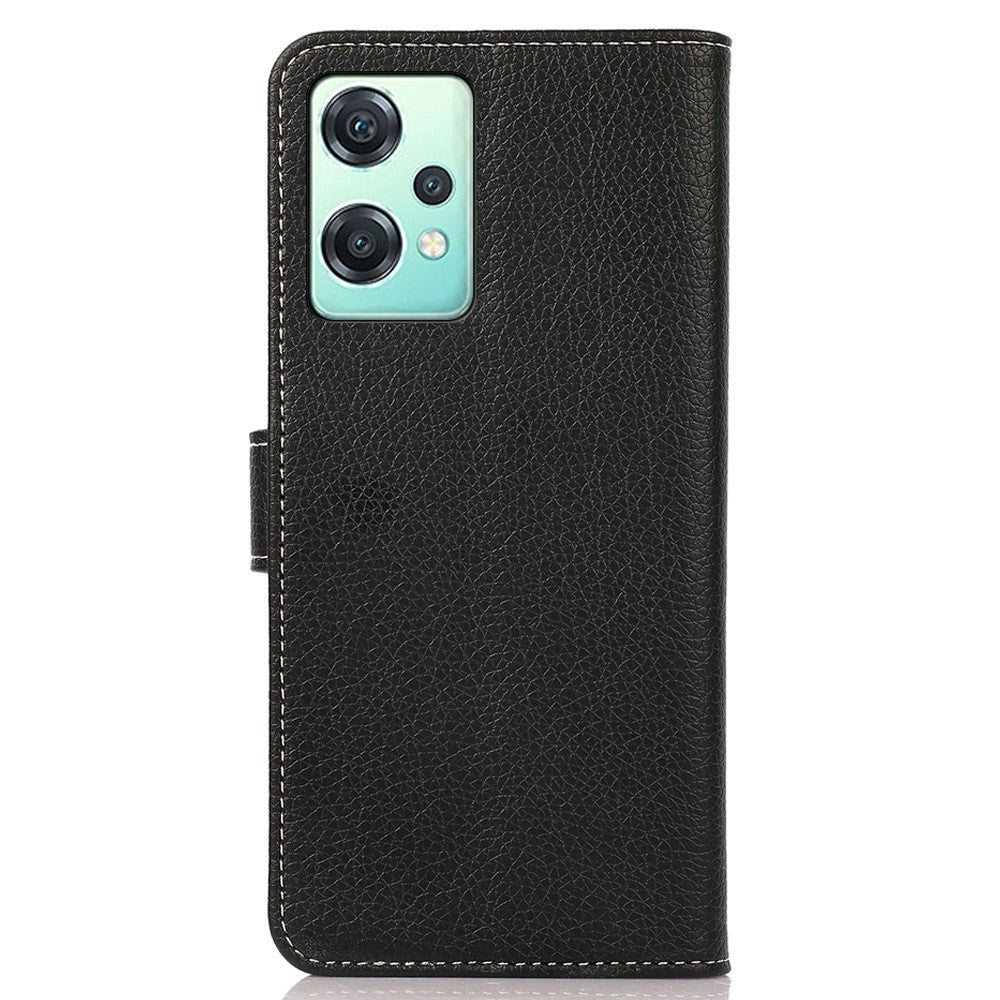 OnePlus Nord CE 2 Lite (5G) Litchi Leather Flip Wallet Case - Black