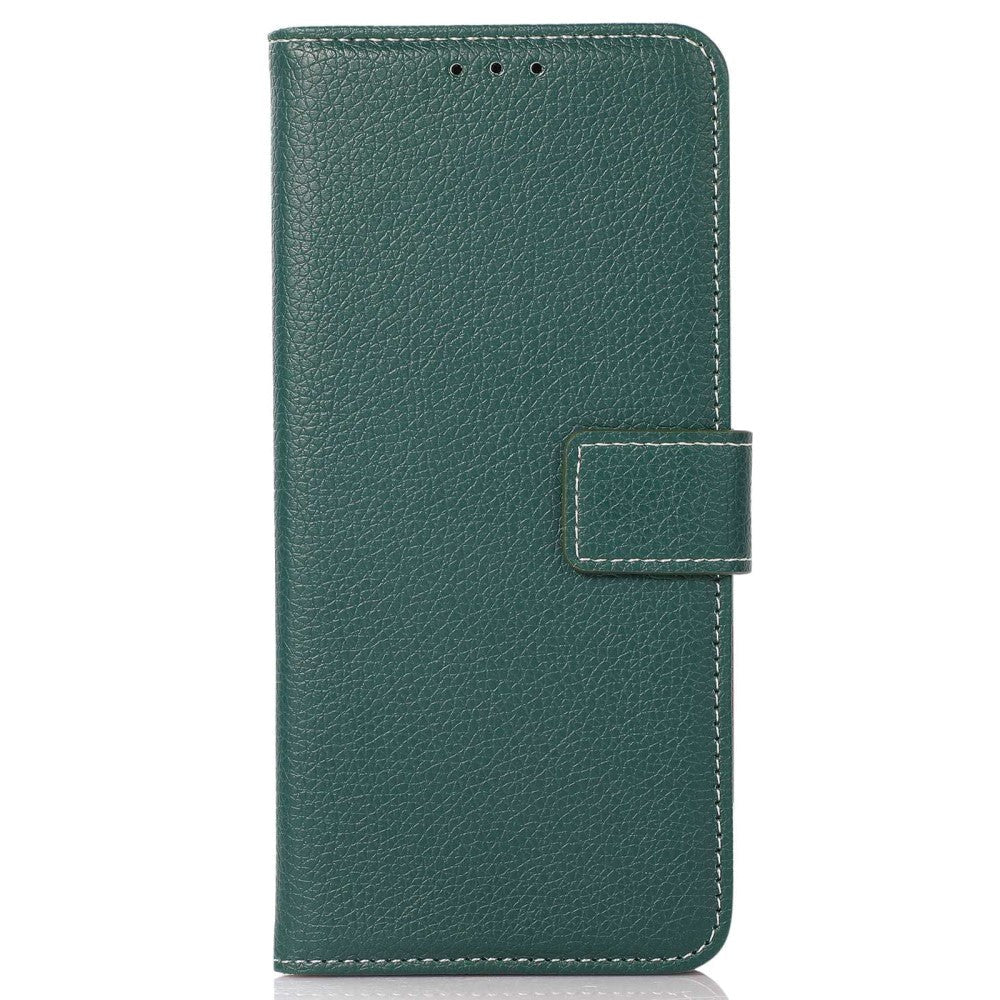 OnePlus Nord CE 2 Lite (5G) Litchi Leather Flip Wallet Case - Green