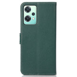 OnePlus Nord CE 2 Lite (5G) Litchi Leather Flip Wallet Case - Green