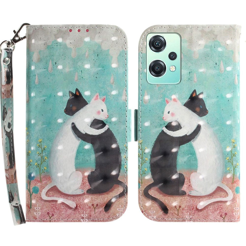 OnePlus Nord CE 2 Lite (5G) Light Spot Leather Flip Case - Two Cats