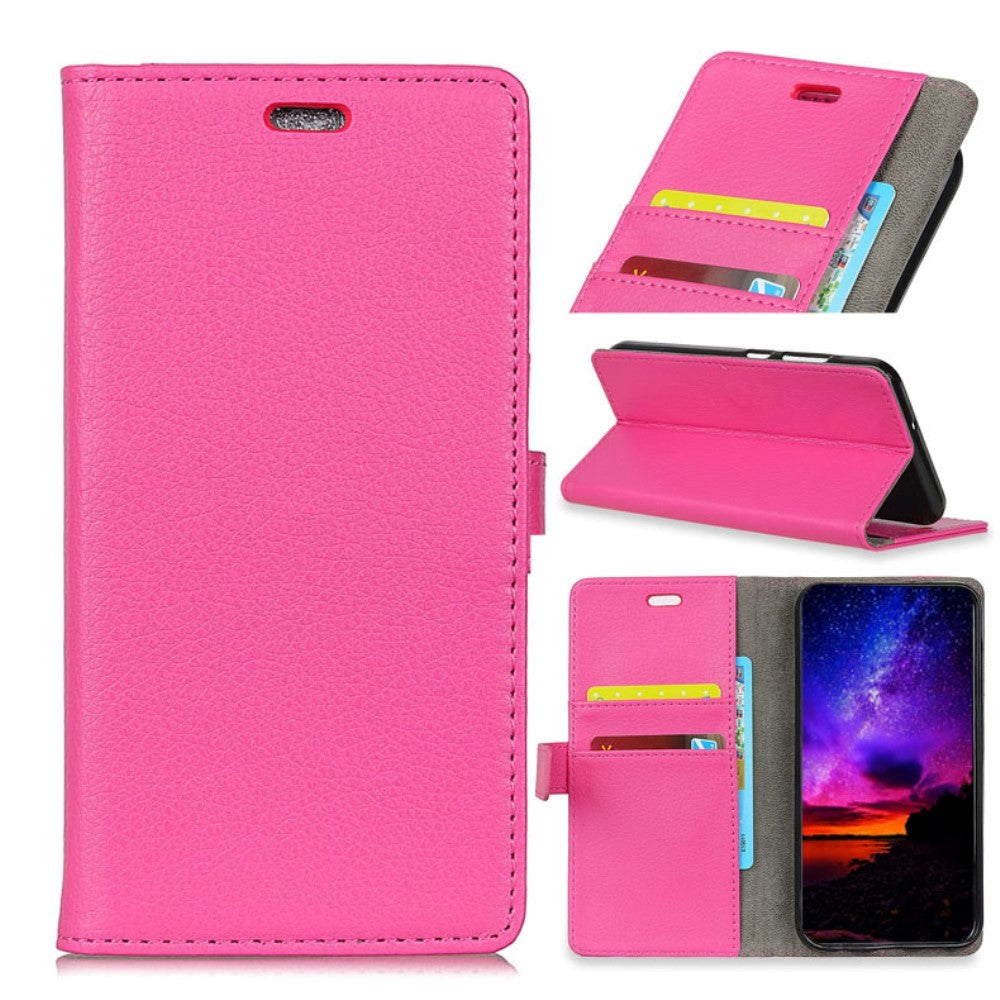 Nokia 9 Pureview Classic Leather Wallet Case Pink