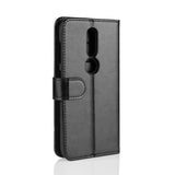 Nokia 4.2 Shiny Leather Wallet Case Black