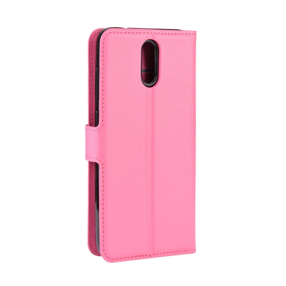 Nokia 2.3 Litchi Leather Wallet Case - Pink